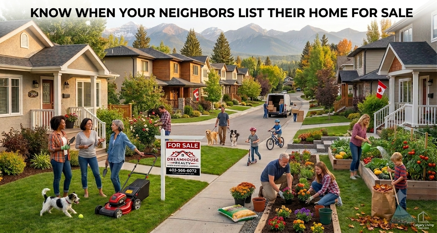 Know when your neighbors are selling home